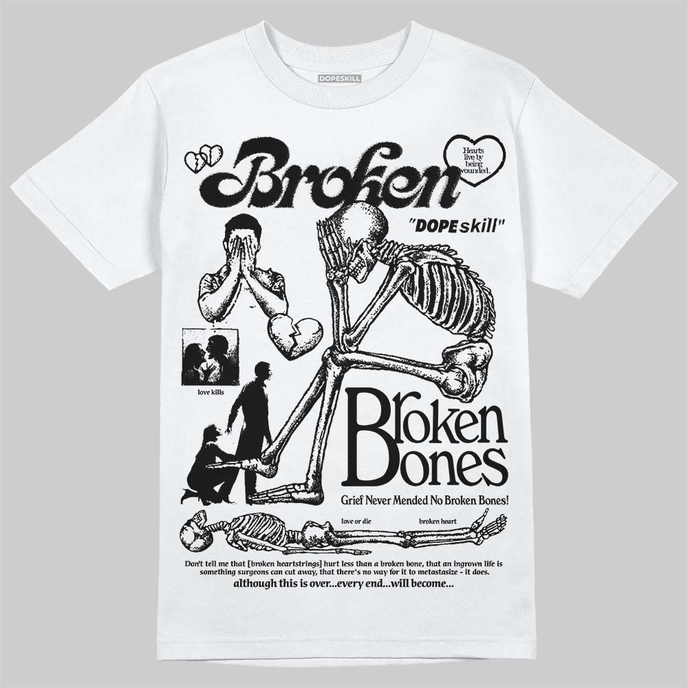 White Thunder 4s superstreetwear T-Shirt Broken Bones Graphic