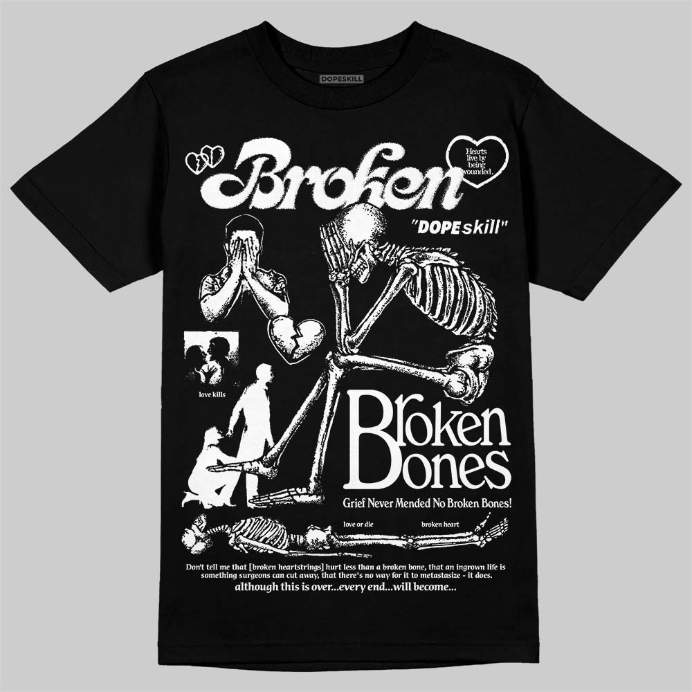 White Thunder 4s superstreetwear T-Shirt Broken Bones Graphic