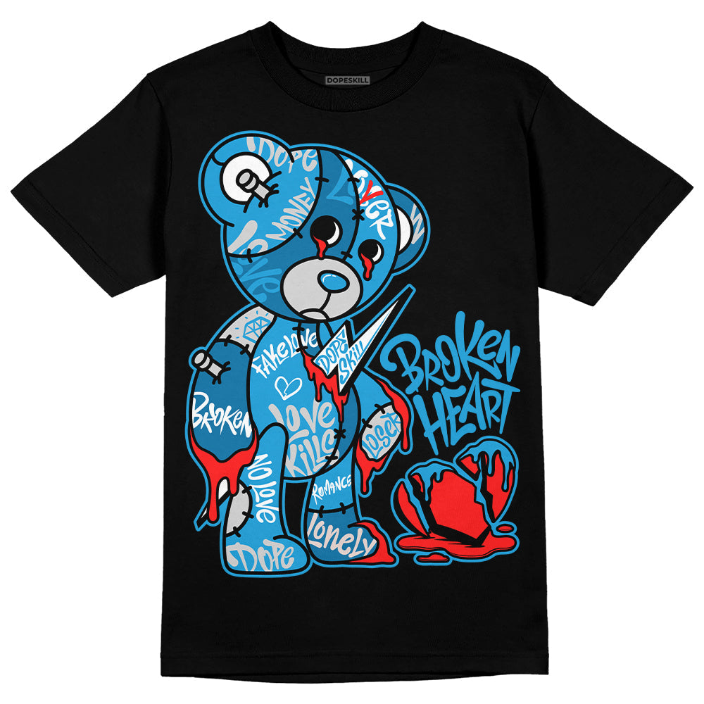 Military Blue 4s superstreetwear T-Shirt Broken Heart Graphic