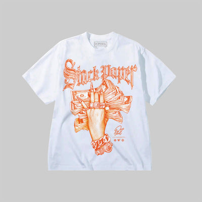 Stack Paper Orange Black White Graphic DopeSkill Premium T-Shirt