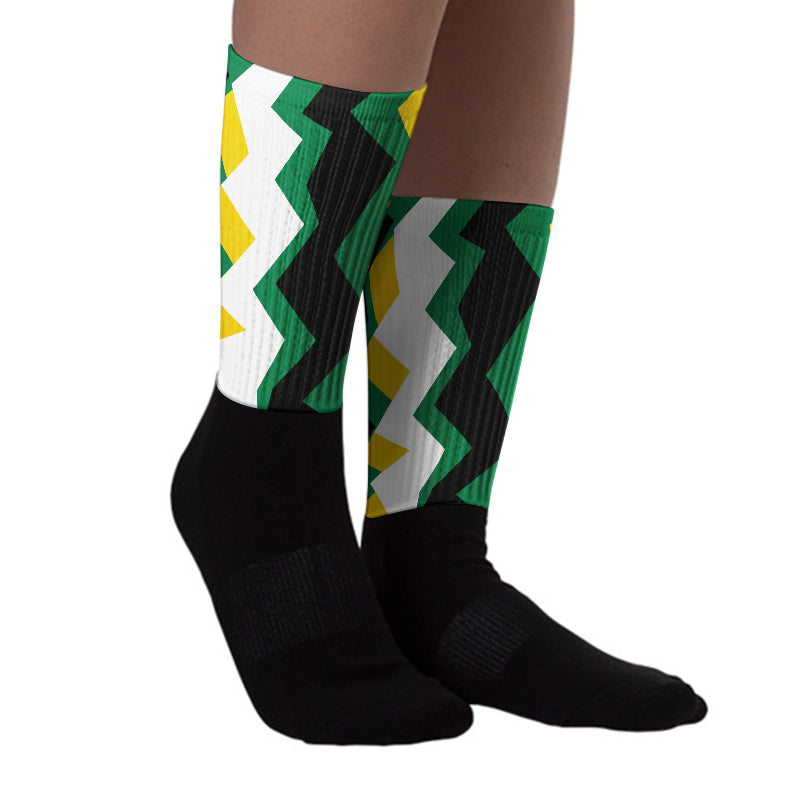 Green Collection superstreetwear Sublimated Socks ZicZac Graphic