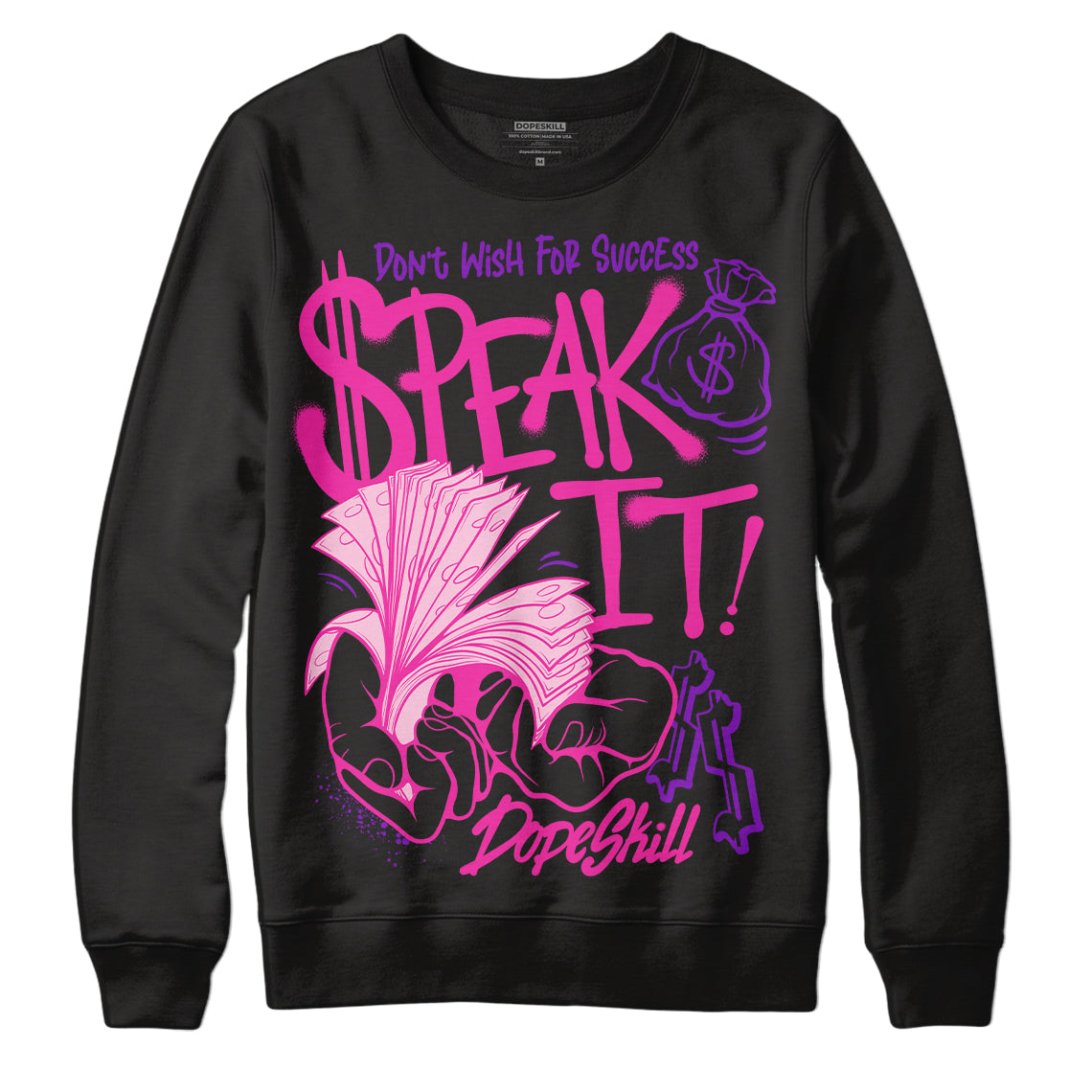 Pink Collection superstreetwear Sweatshirt Speak It Graphic