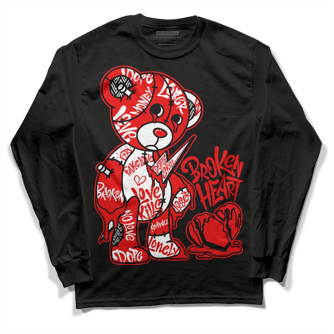 Cherry 12s superstreetwear Long Sleeve T-Shirt Broken Heart Graphic