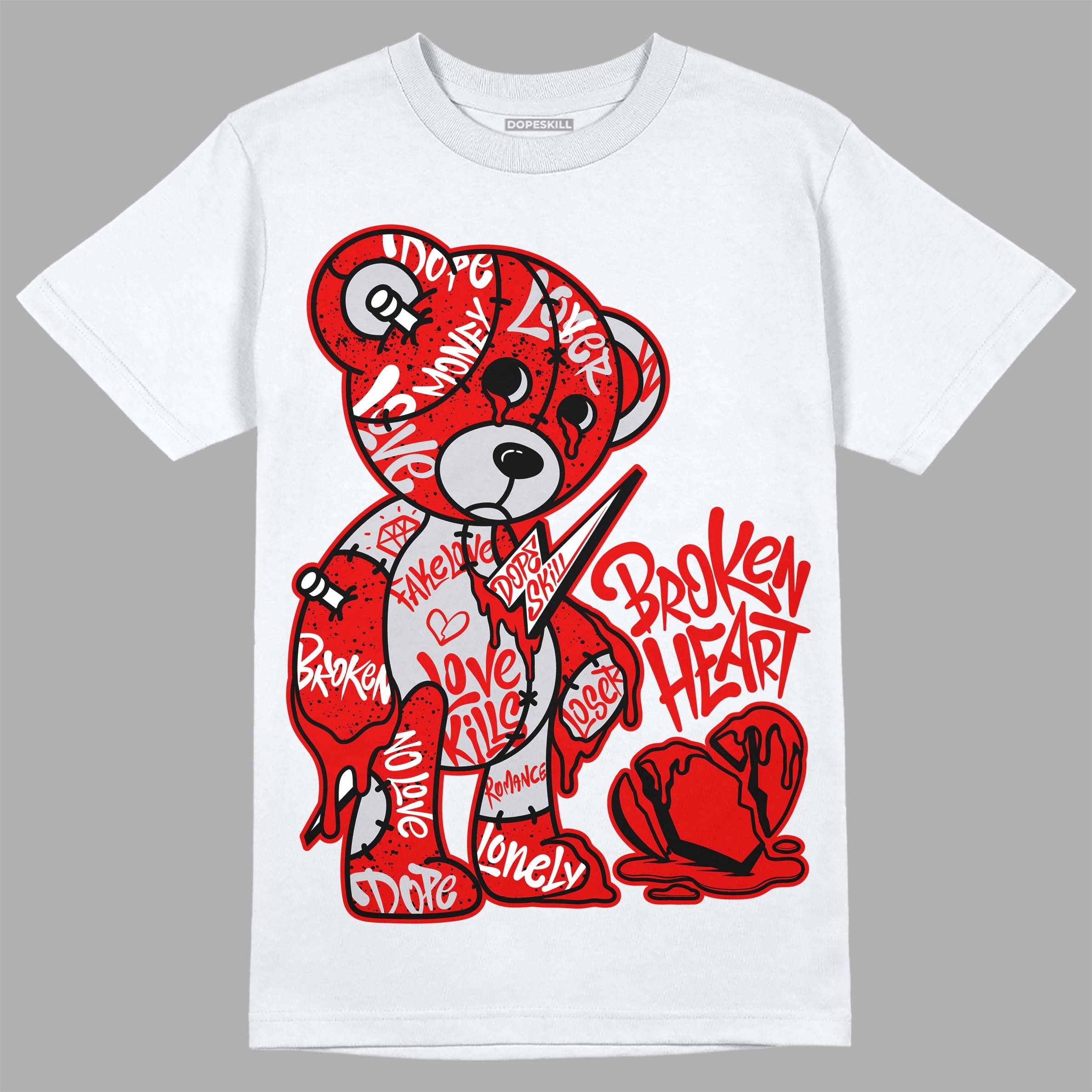 Red Cement 4S superstreetwear T-Shirt Broken Heart Graphic