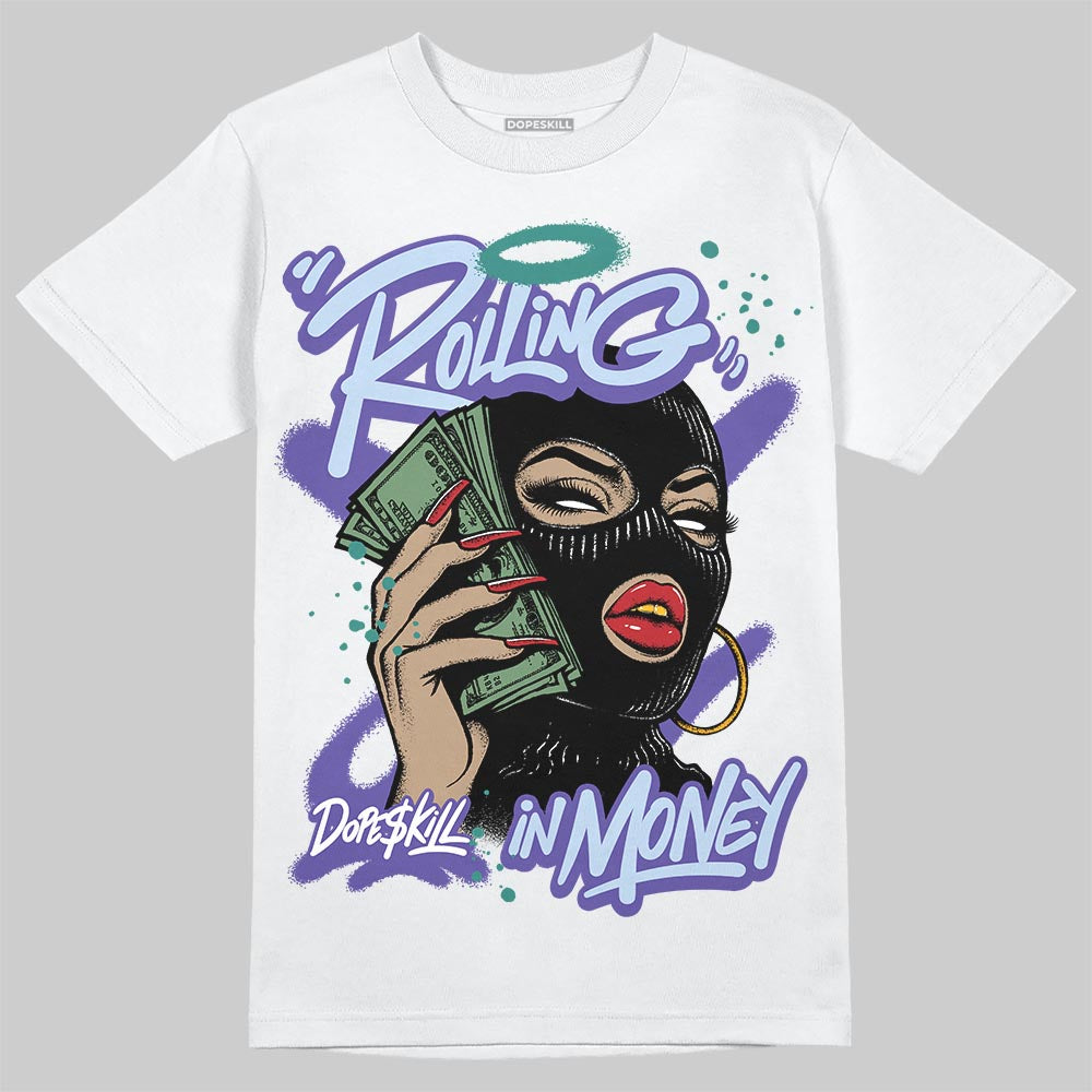 Grape 5s superstreetwear T-Shirt Rolling in Money Graphic