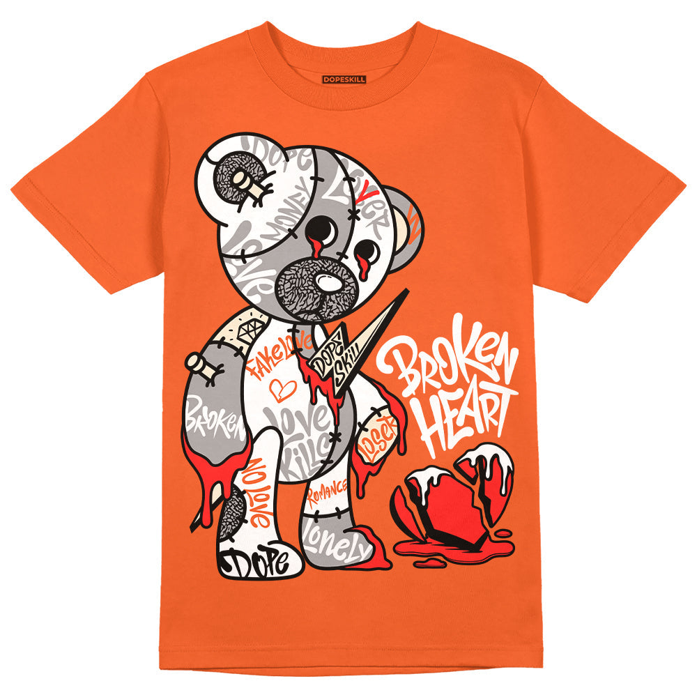 Georgia Peach 3s superstreetwear Orange T-shirt Broken Heart Graphic