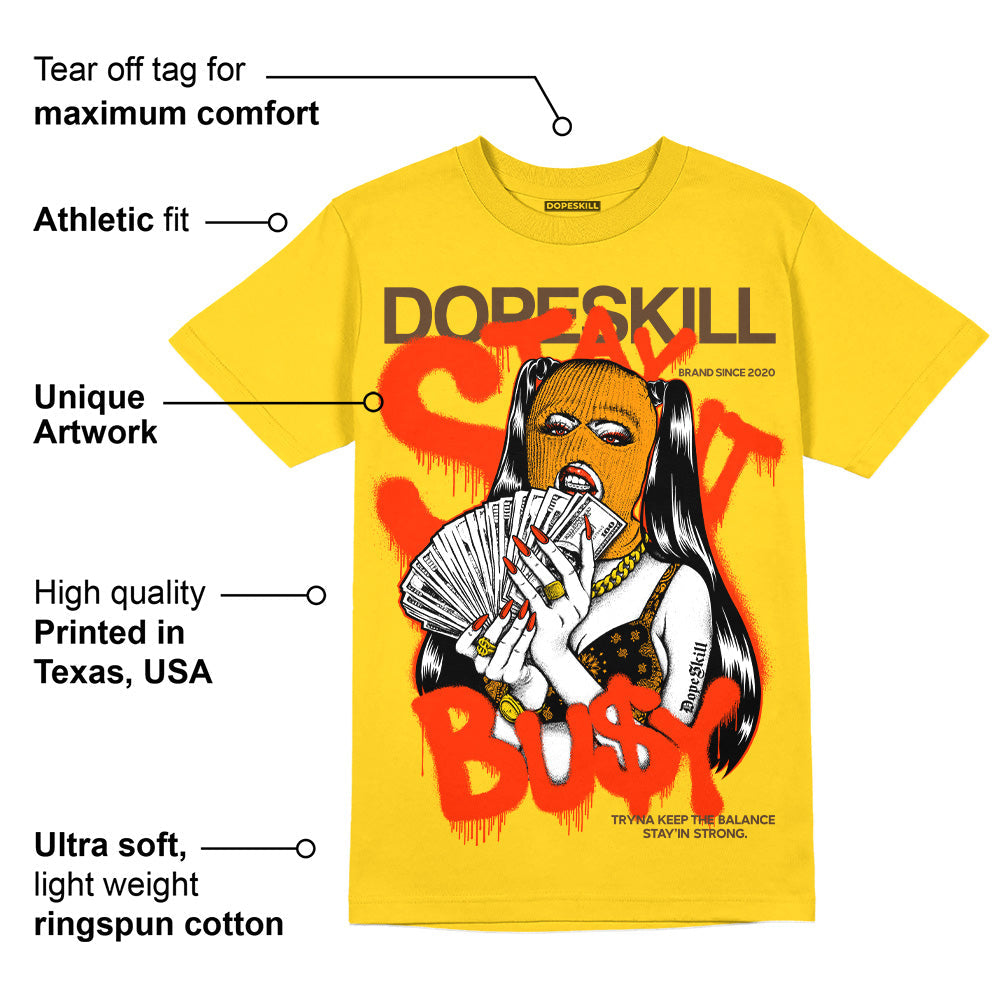 Yellow Ochre 6s superstreetwear Yellow T-shirt Stay It Busy Graphic