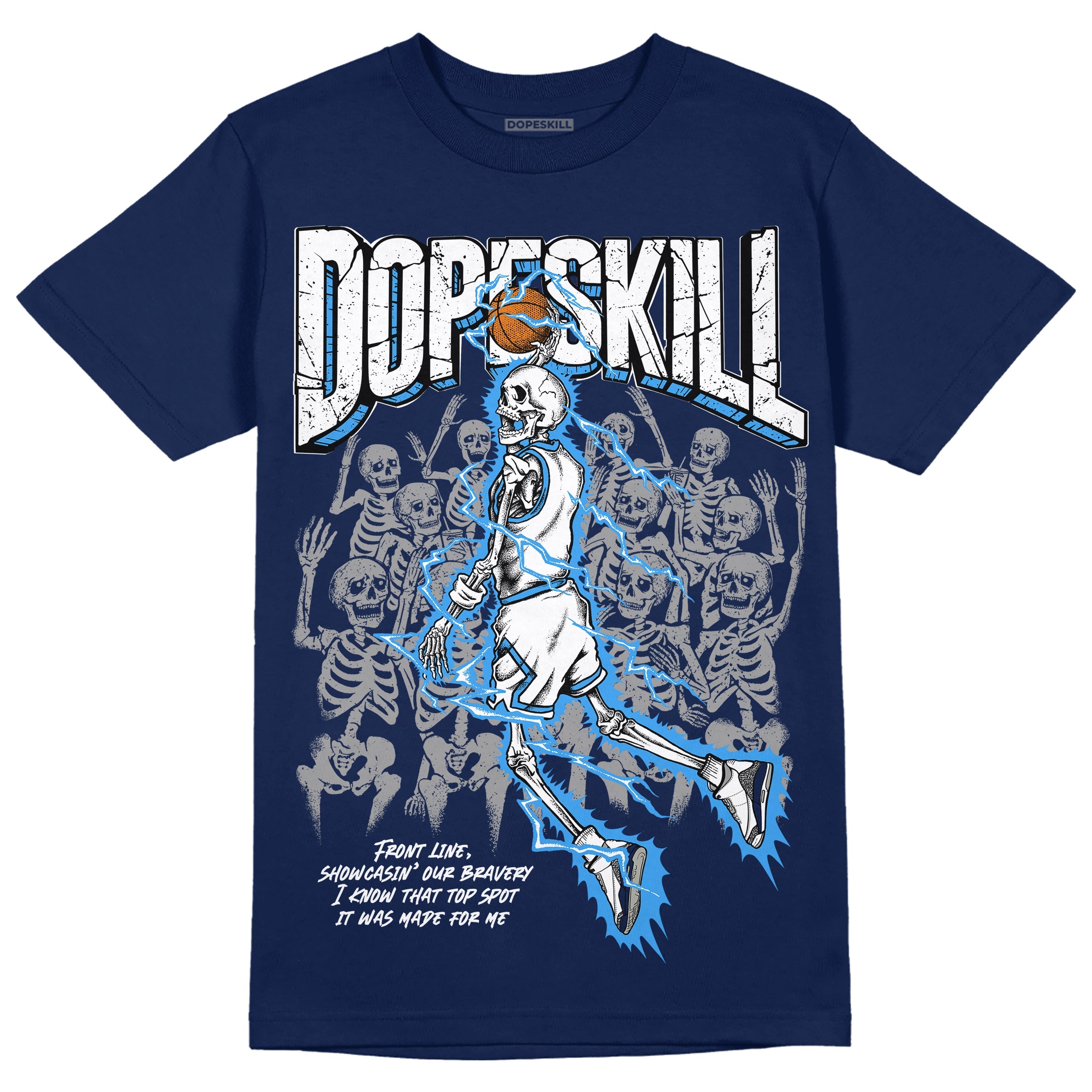 Midnight Navy 3s superstreetwear Navy T-shirt Thunder Dunk Graphic