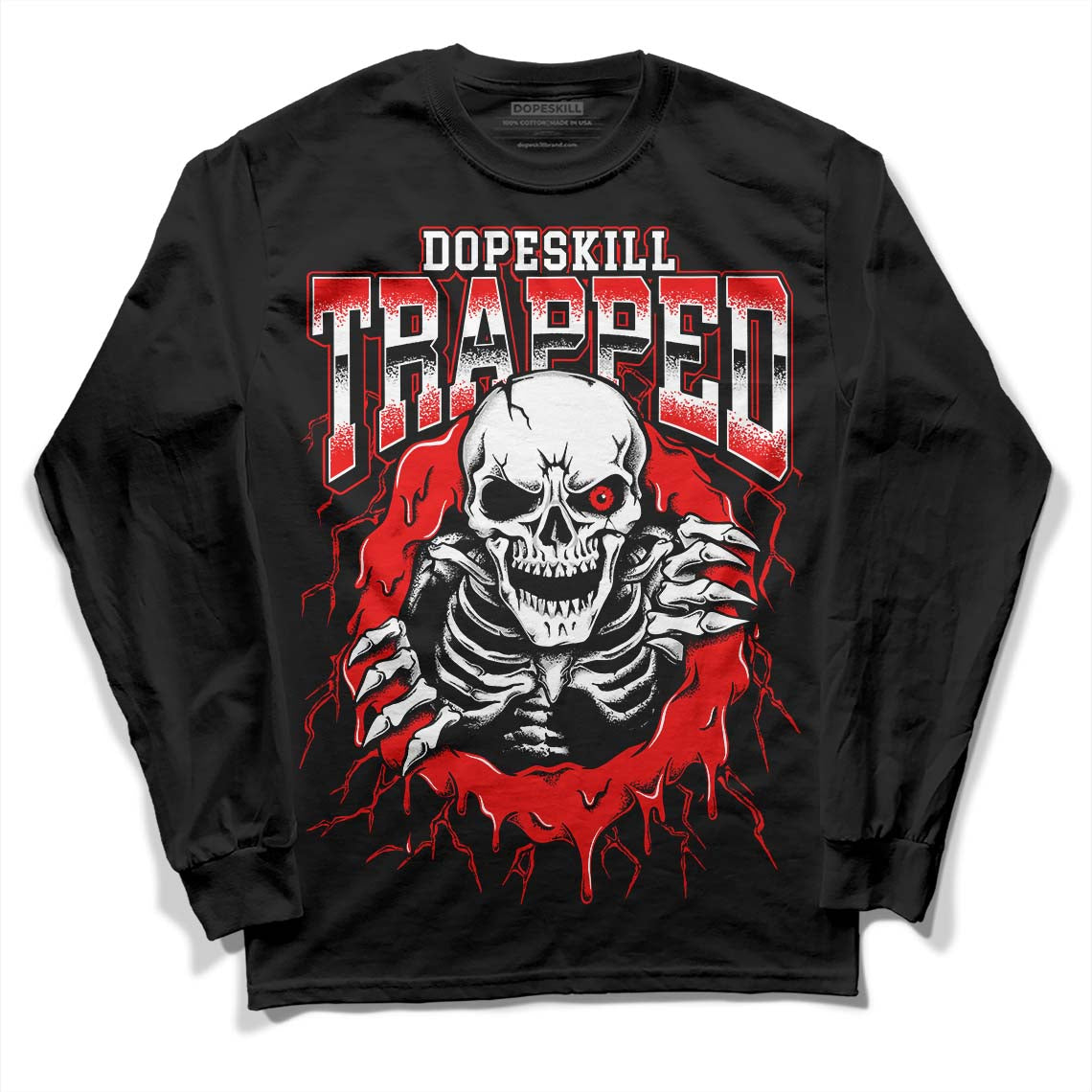 Cherry 12s superstreetwear Long Sleeve T-Shirt Trapped Halloween Graphic