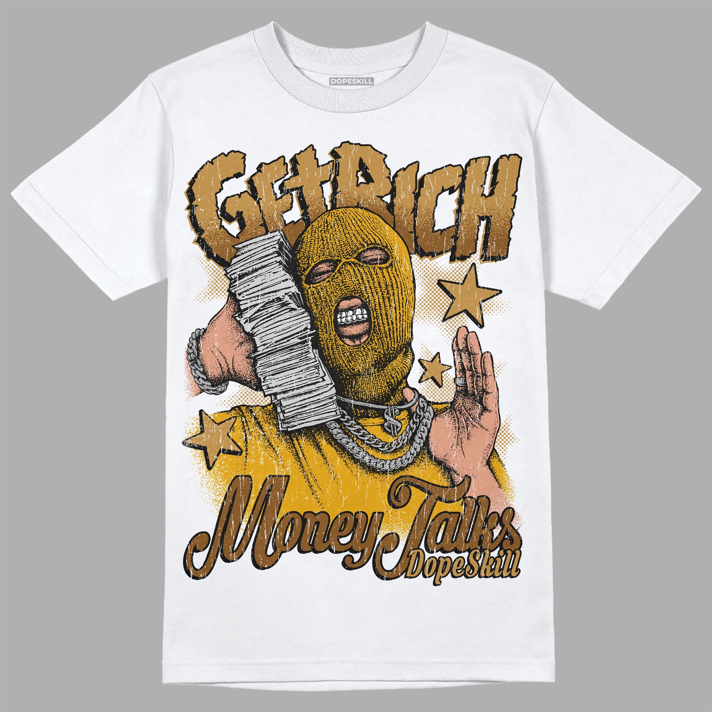 Wheat 13s superstreetwear T-Shirt Get Rich Graphic