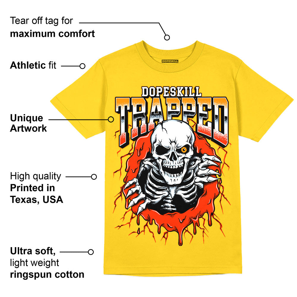 Yellow Ochre 6s superstreetwear Yellow T-shirt Trapped Halloween Graphic