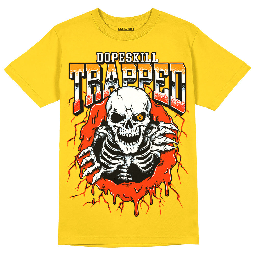 Yellow Ochre 6s superstreetwear Yellow T-shirt Trapped Halloween Graphic