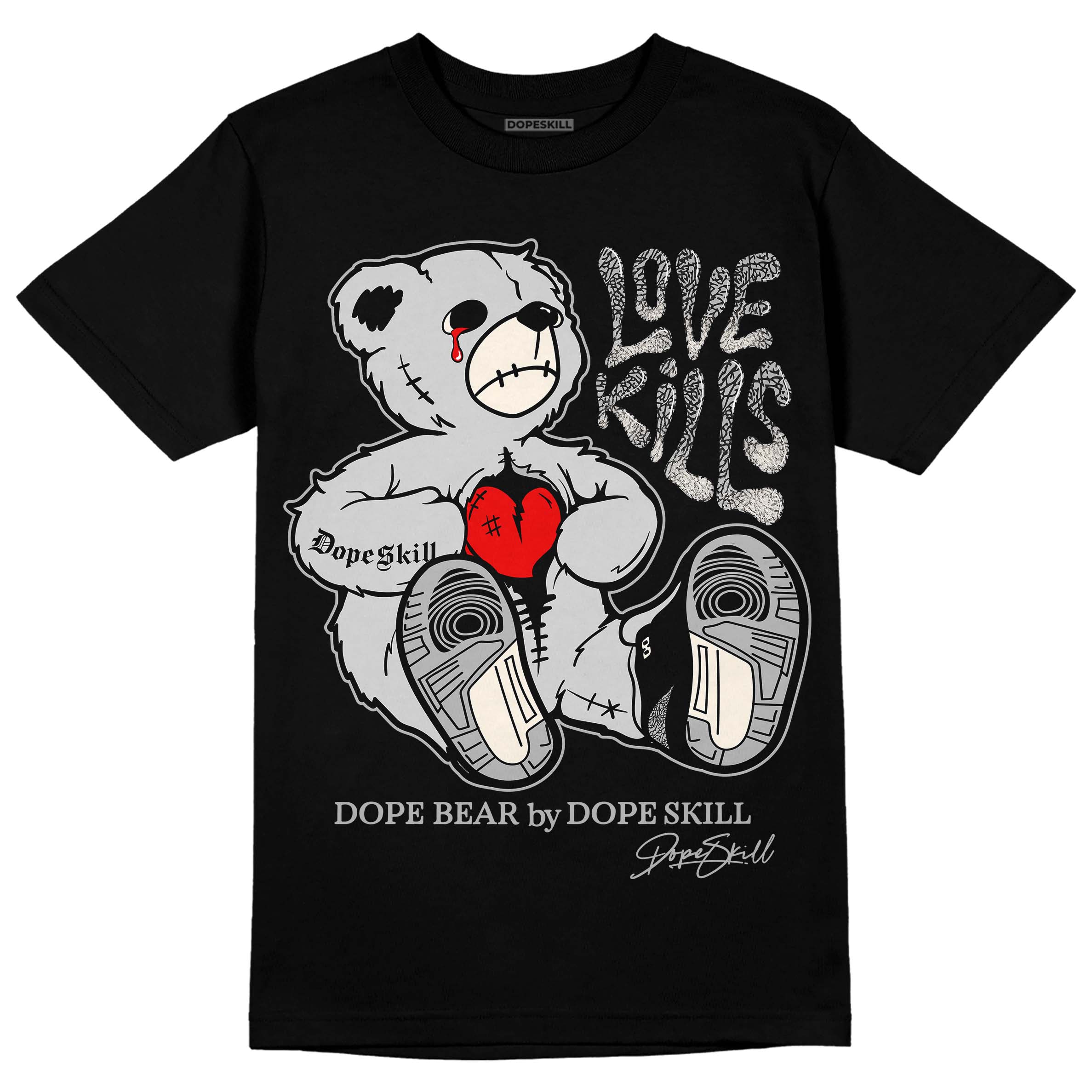 Off Noir 3s superstreetwear T-Shirt Love Kills Graphic