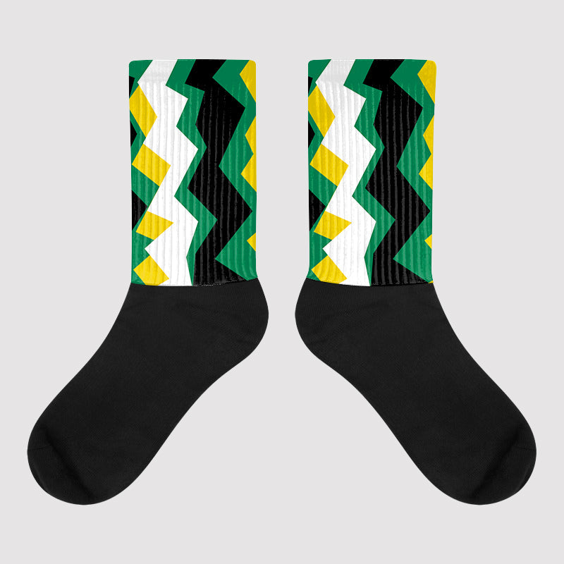 Green Collection superstreetwear Sublimated Socks ZicZac Graphic