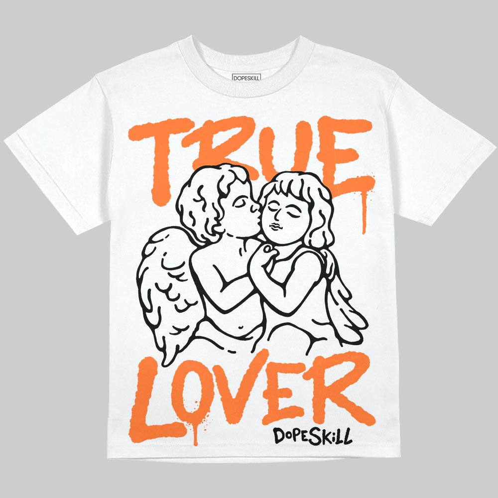 Orange Black White superstreetwear Oversize Print T-Shirt True Lover Graphic