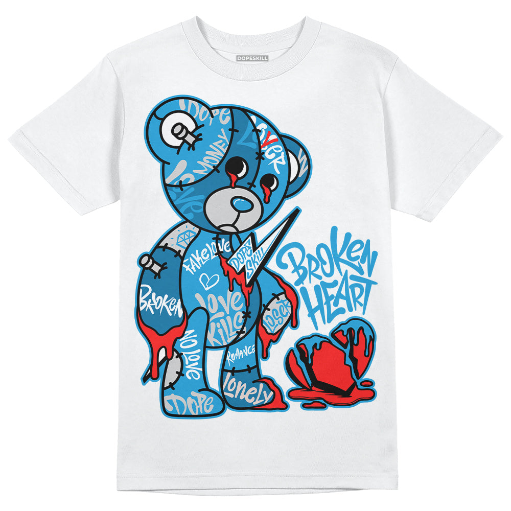 Military Blue 4s superstreetwear T-Shirt Broken Heart Graphic