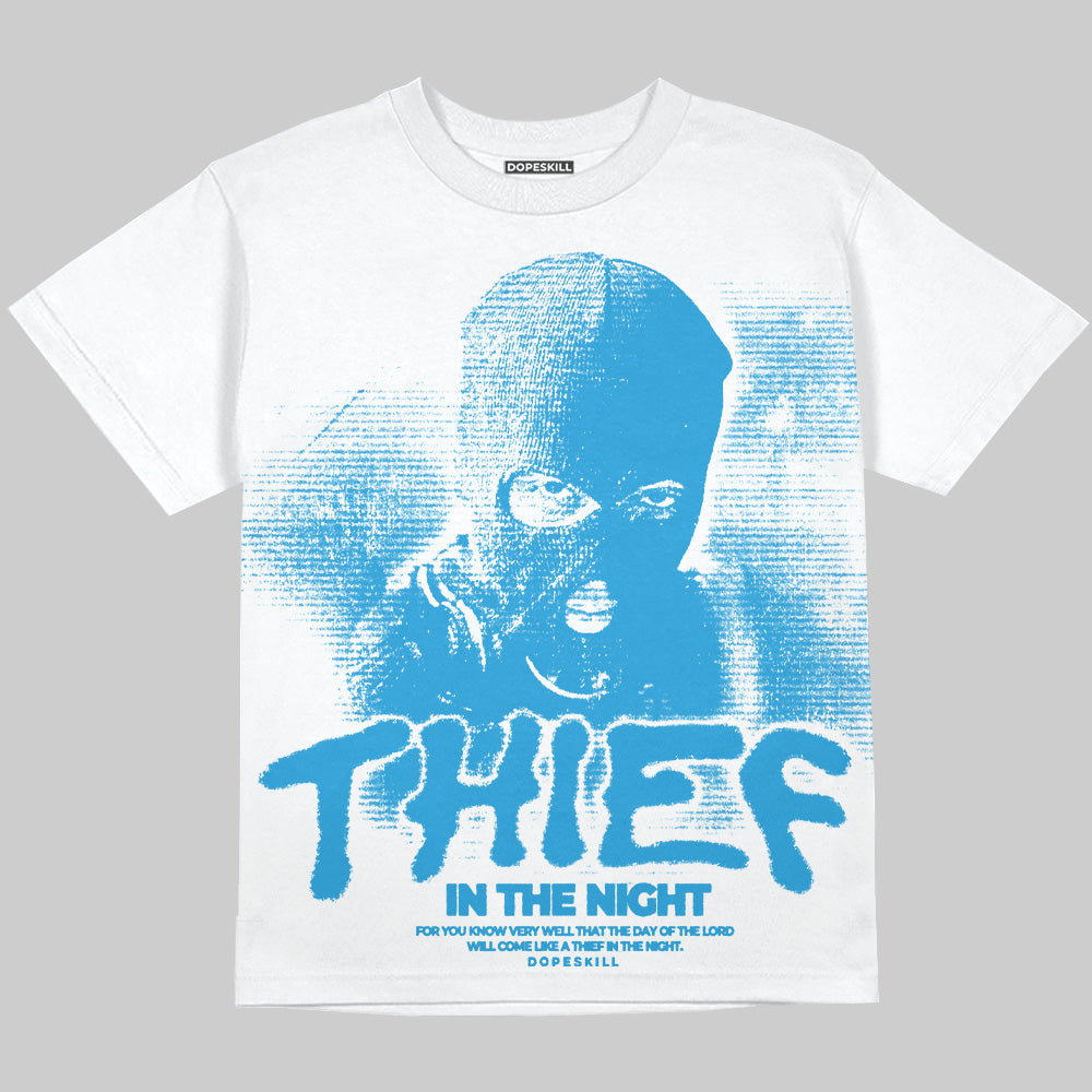 Military Blue 4s superstreetwear Oversize Print T-Shirt Thief In The Night Graphic