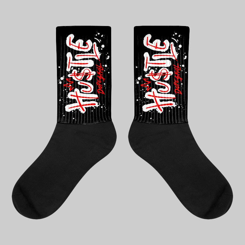 Dunk Panda White Black superstreetwear Sublimated Socks Hustle Graphic