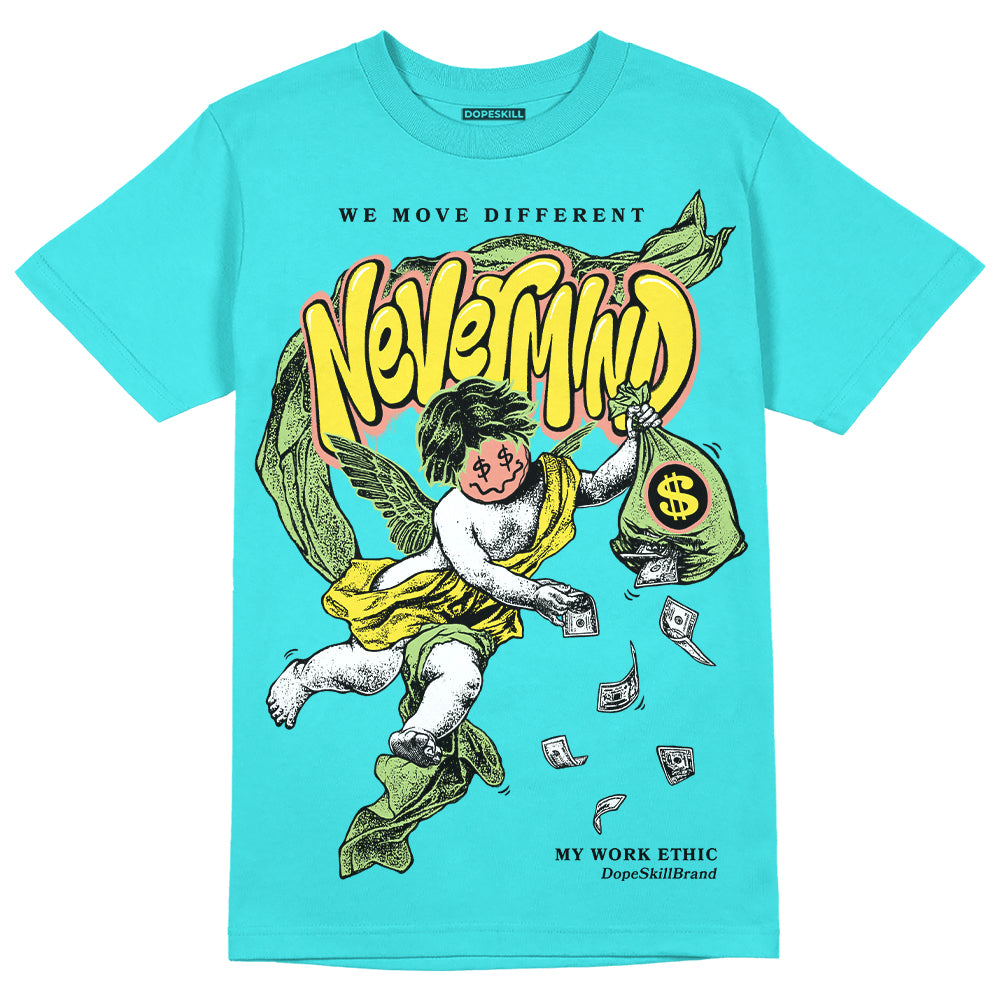 Cyan Burst 9060 superstreetwear Virtual Blue T-Shirt Nevermind Graphic