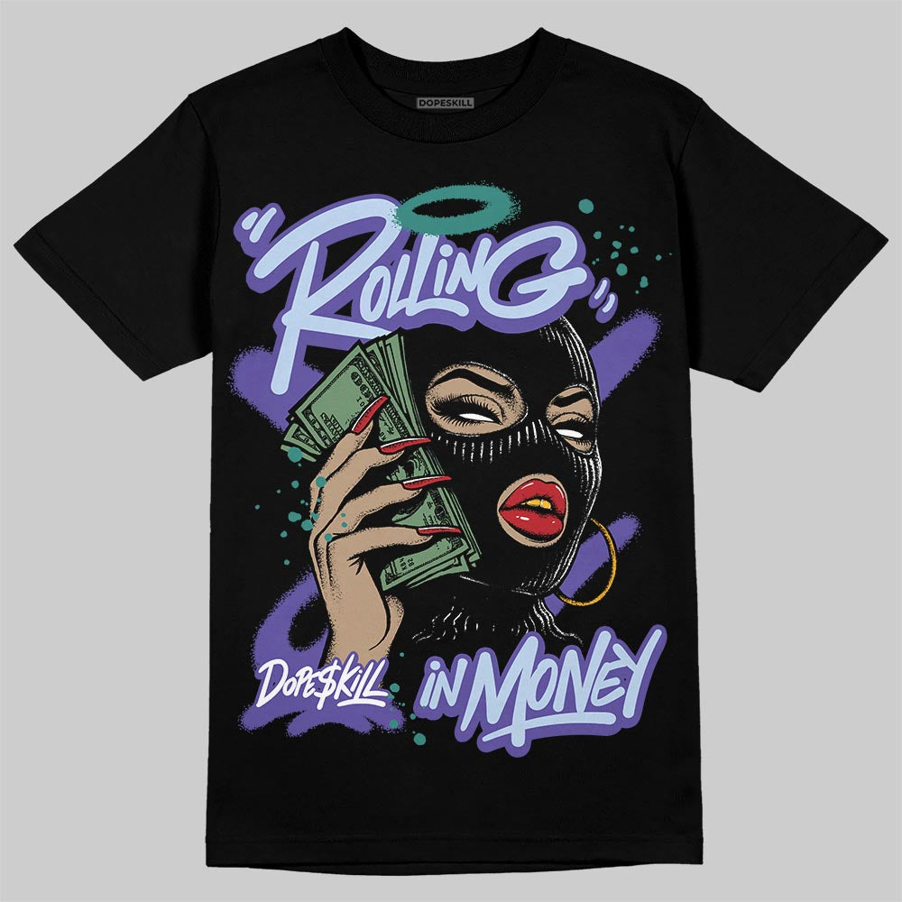 Grape 5s superstreetwear T-Shirt Rolling in Money Graphic