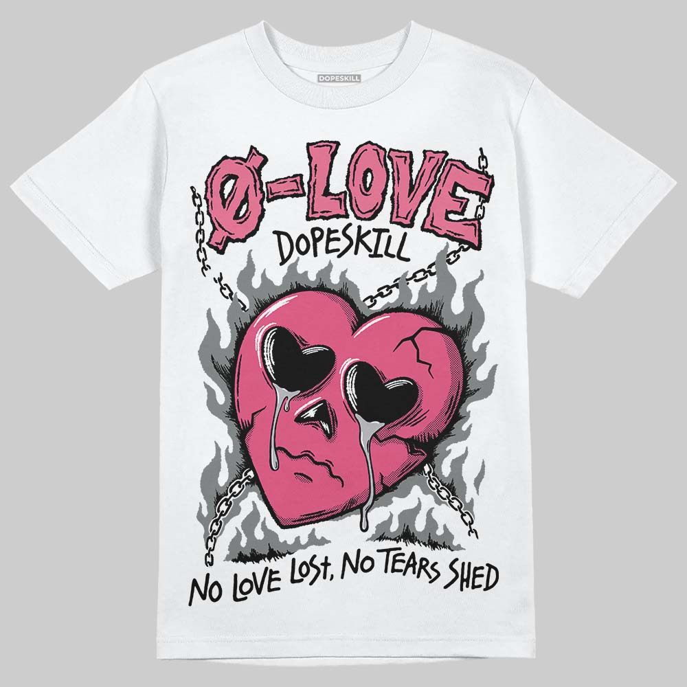 White Fluo Pink superstreetwear T-Shirt Crying Heart Graphic