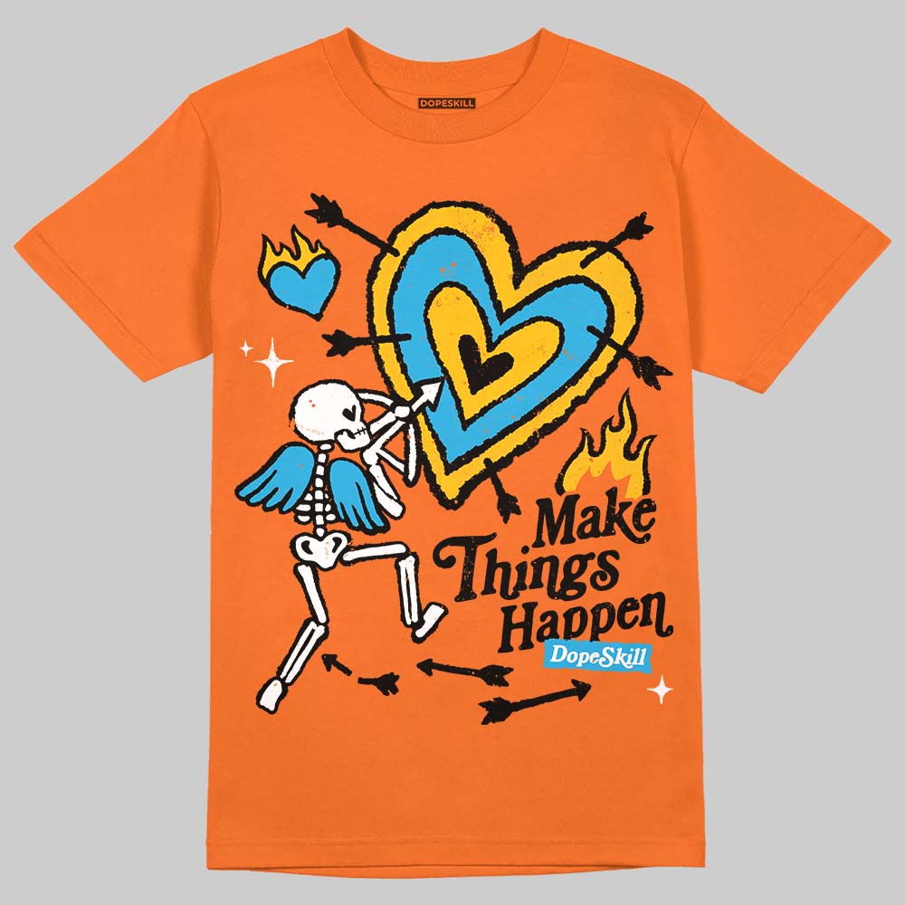 Orange Black White superstreetwear T-Shirt Make Things Happen Graphic