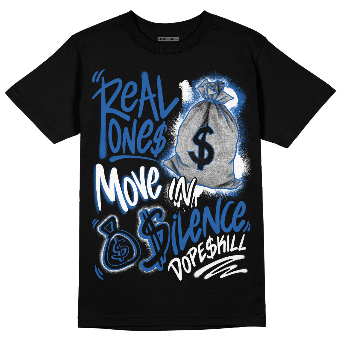 Space Jam 11s superstreetwear T-Shirt Real Ones Move In Silence Graphic