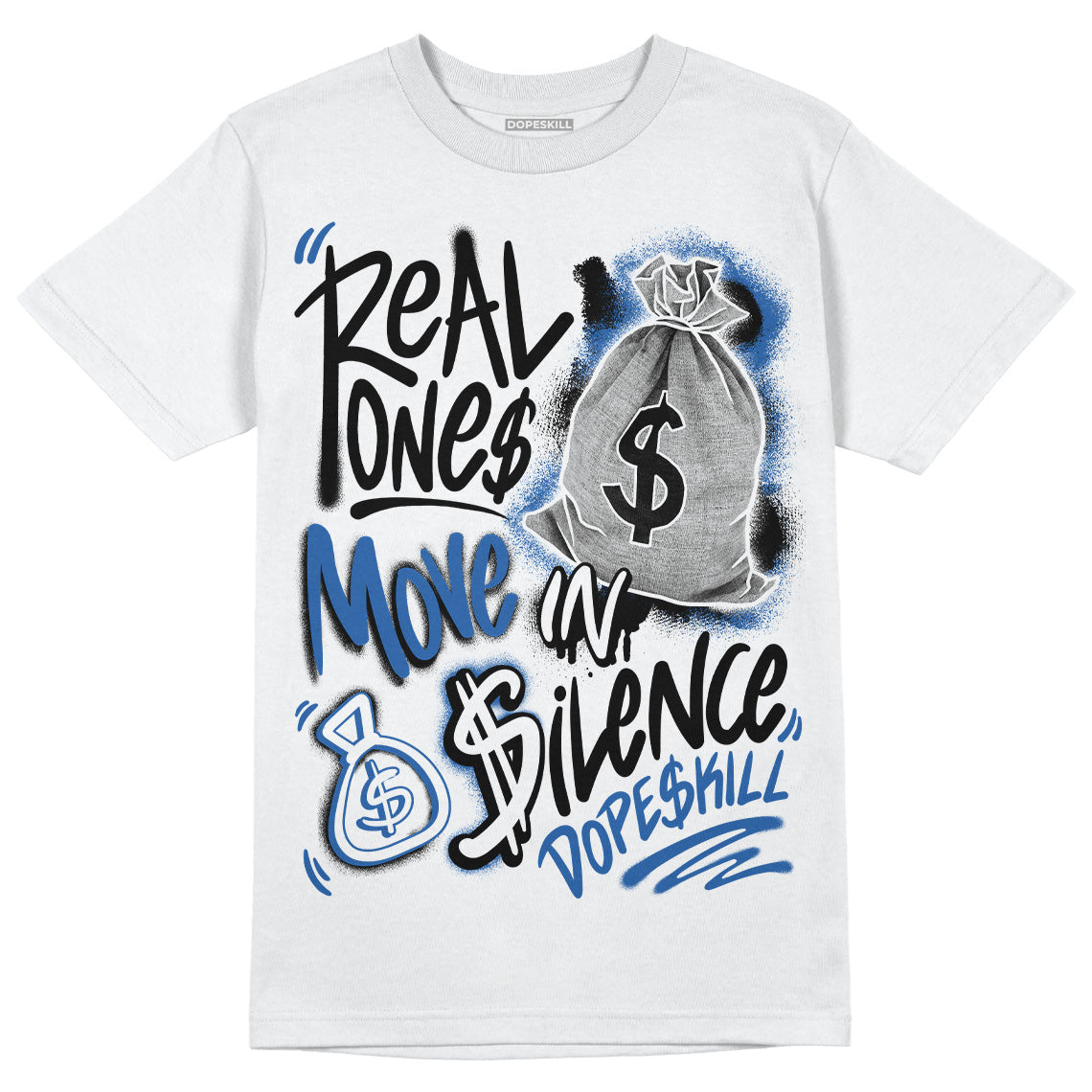 Space Jam 11s superstreetwear T-Shirt Real Ones Move In Silence Graphic