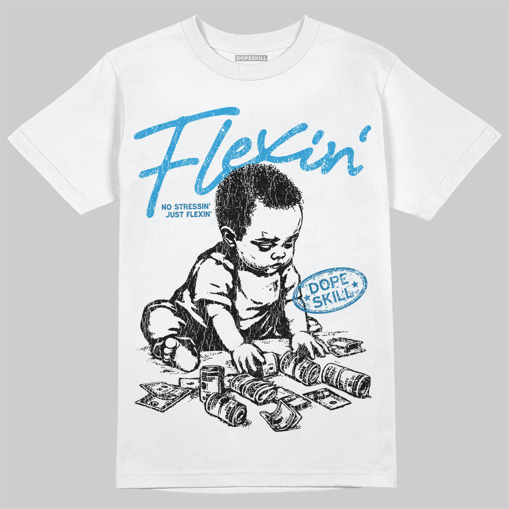 Military Blue 4s superstreetwear T-Shirt Flexin' Graphic