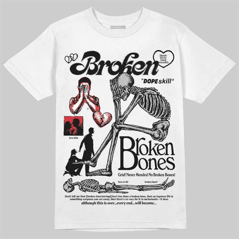 Black Cement 3s superstreetwear T-Shirt Broken Bones Graphic