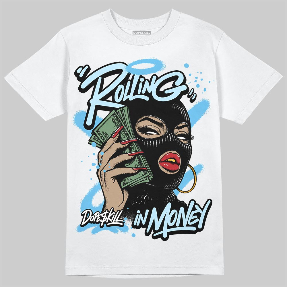 Legend Blue 11s superstreetwear T-Shirt Rolling in Money Graphic