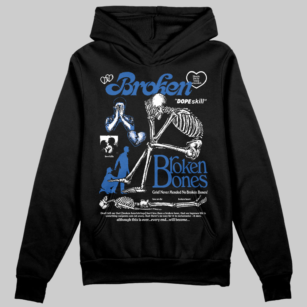 Blueberry 12s superstreetwear Hoodie Sweatshirt Broken Bones Graphic