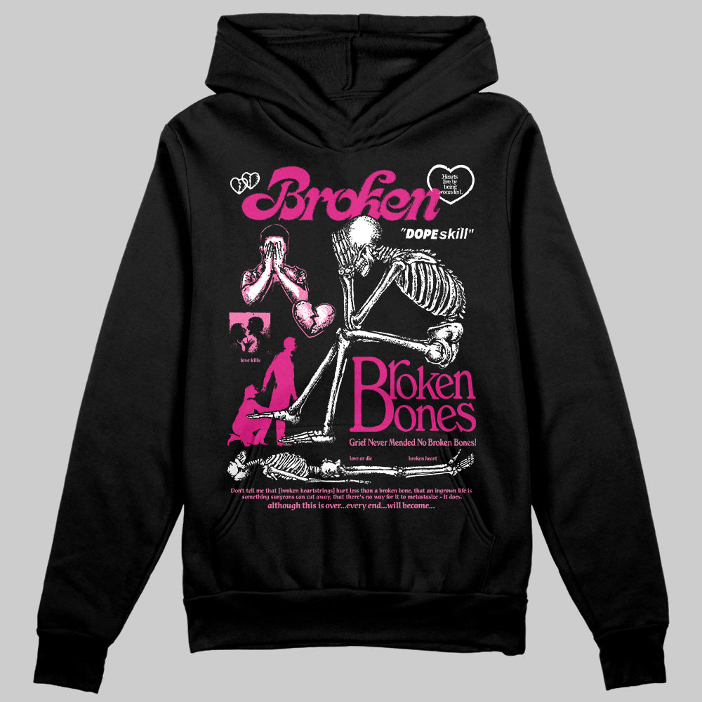 Rick RO Pink Leather Sneakers superstreetwear Hoodie Sweatshirt Broken Bones Graphic