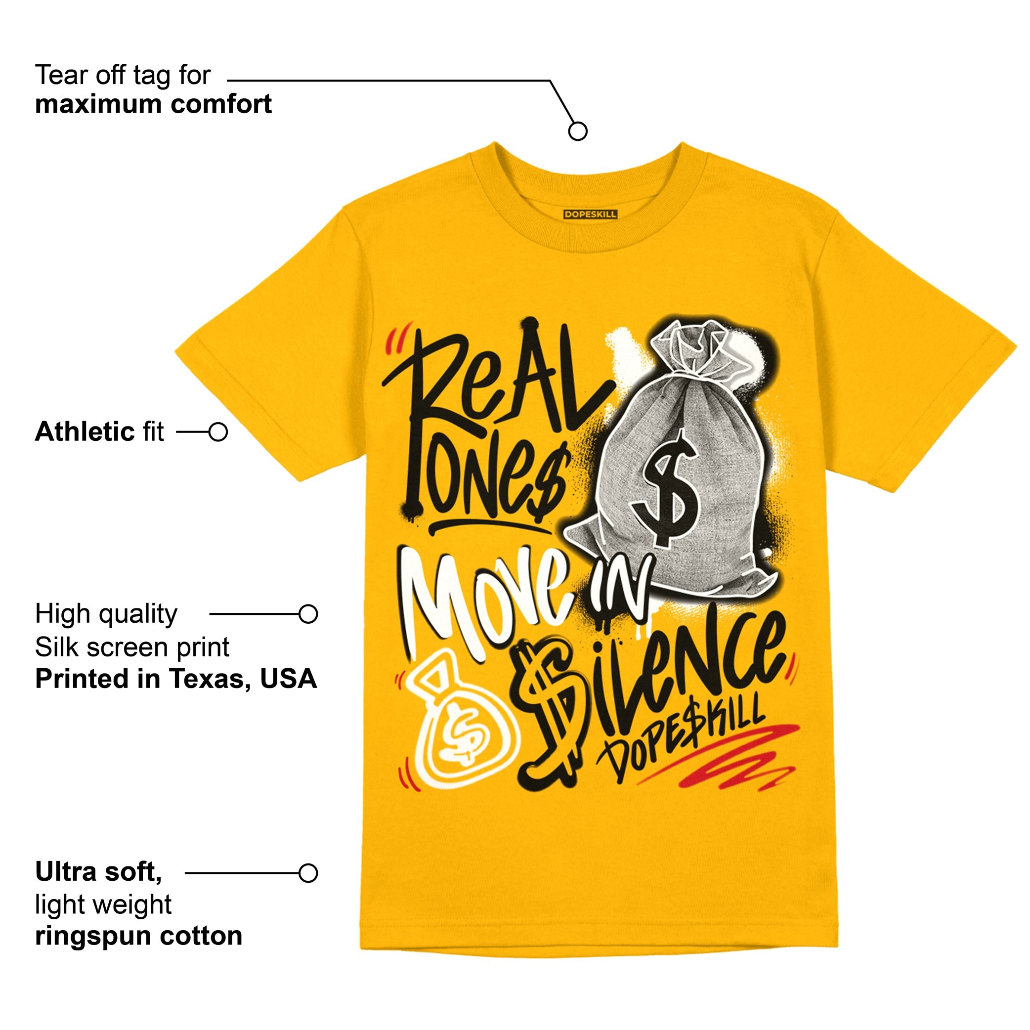 AJ 13 Del Sol superstreetwear Del Sol T-shirt Real Ones Move In Silence Graphic
