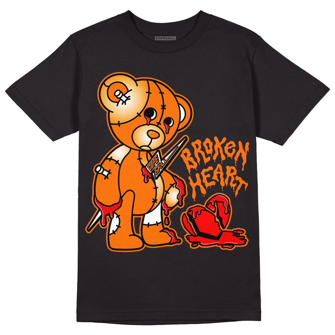 Dunk Low Magma Orange superstreetwear T-Shirt Broken Heart Graphic