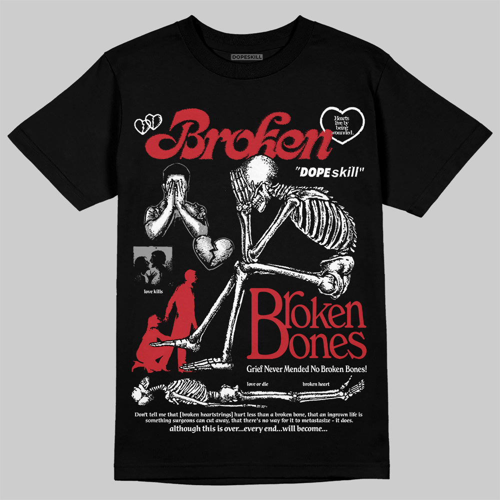 Bred Velvet 11s superstreetwear T-Shirt Broken Bones Graphic