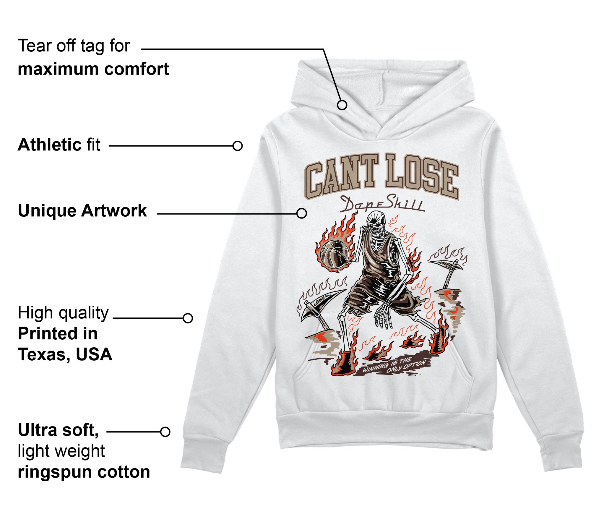 Latte 1s superstreetwear Hoodie Sweatshirt Cant Lose Graphic