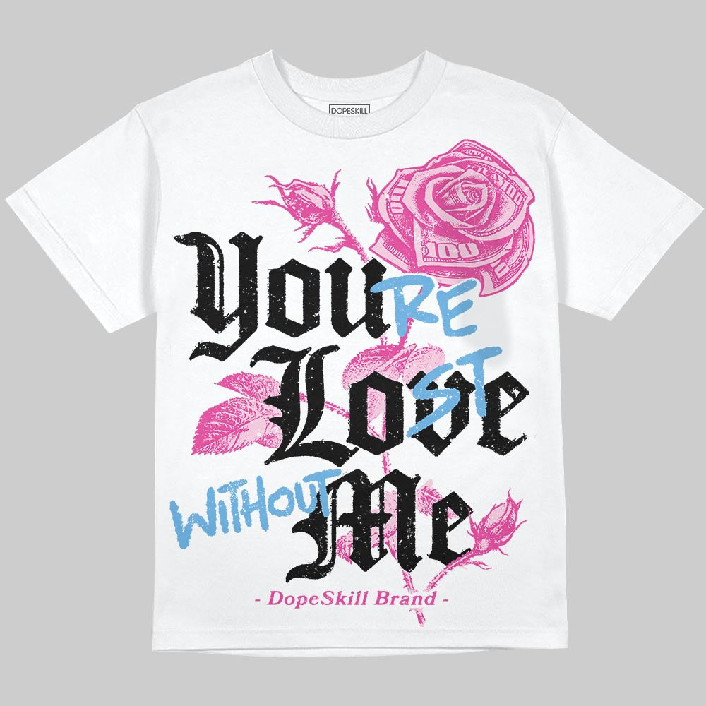 Pink Collection superstreetwear Oversize Print T-Shirt You're Lost Without Me Graphic