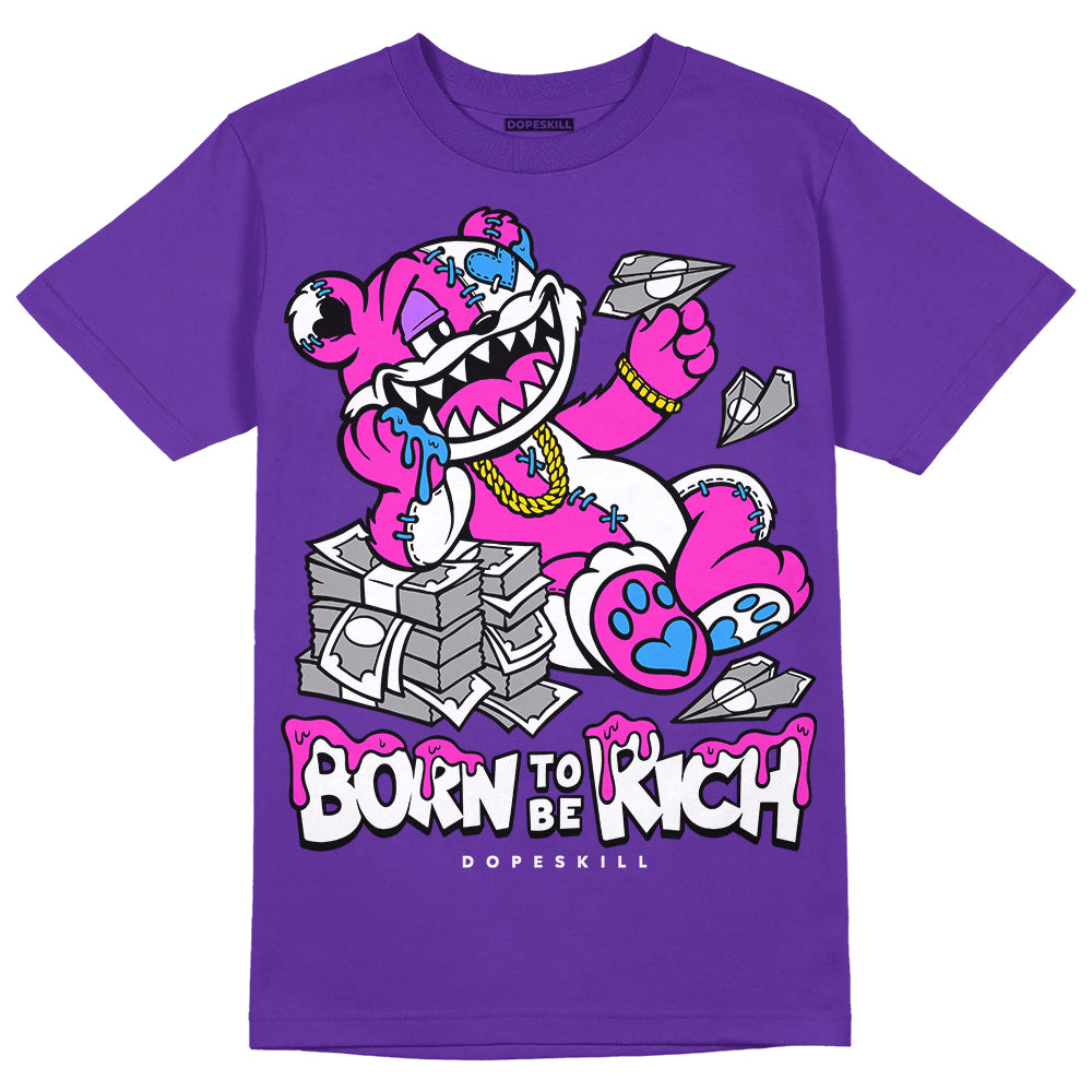 PURPLE Collection superstreetwear Purple T-shirt Born To Be Rich Graphic