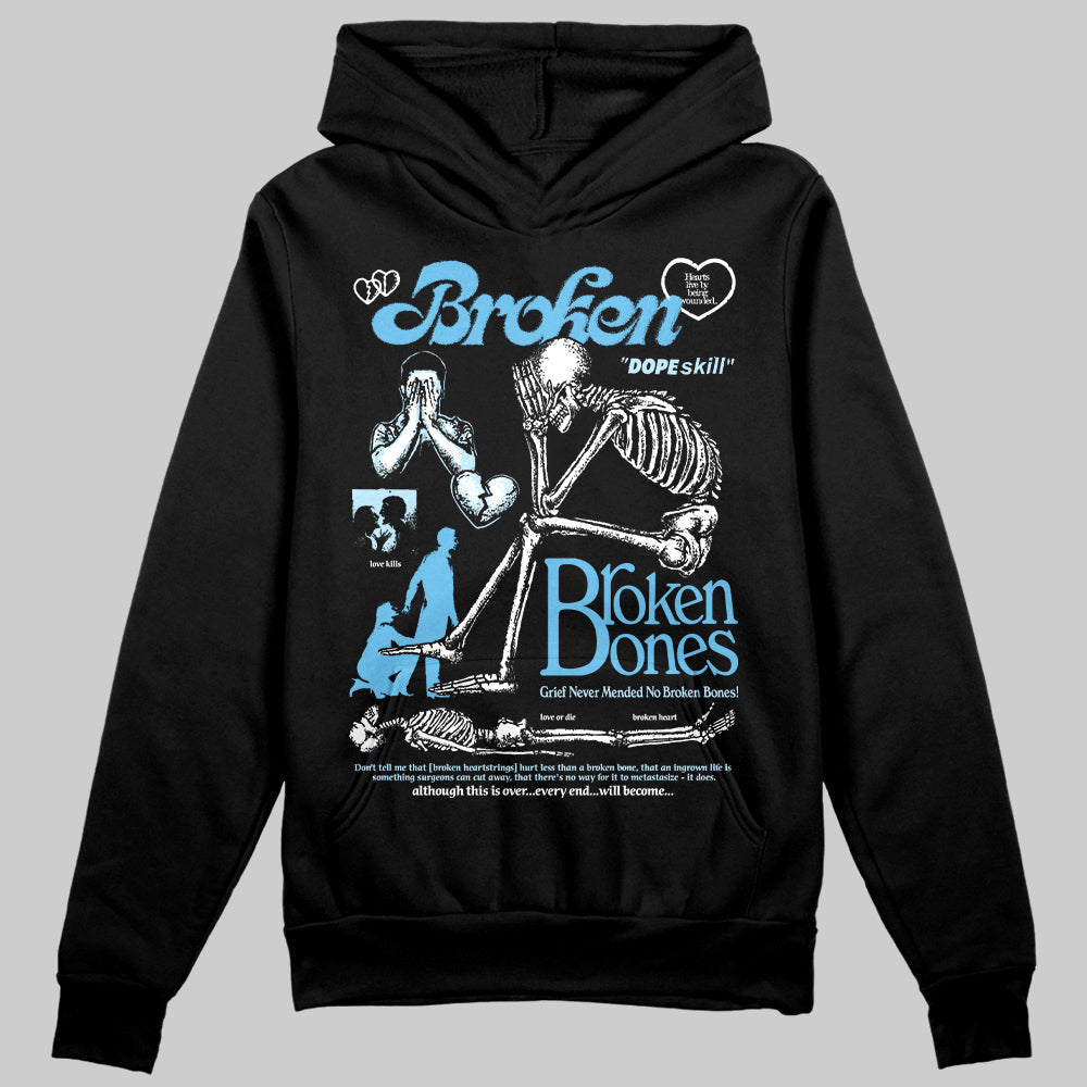 Legend Blue 11s superstreetwear Hoodie Sweatshirt Broken Bones Graphic