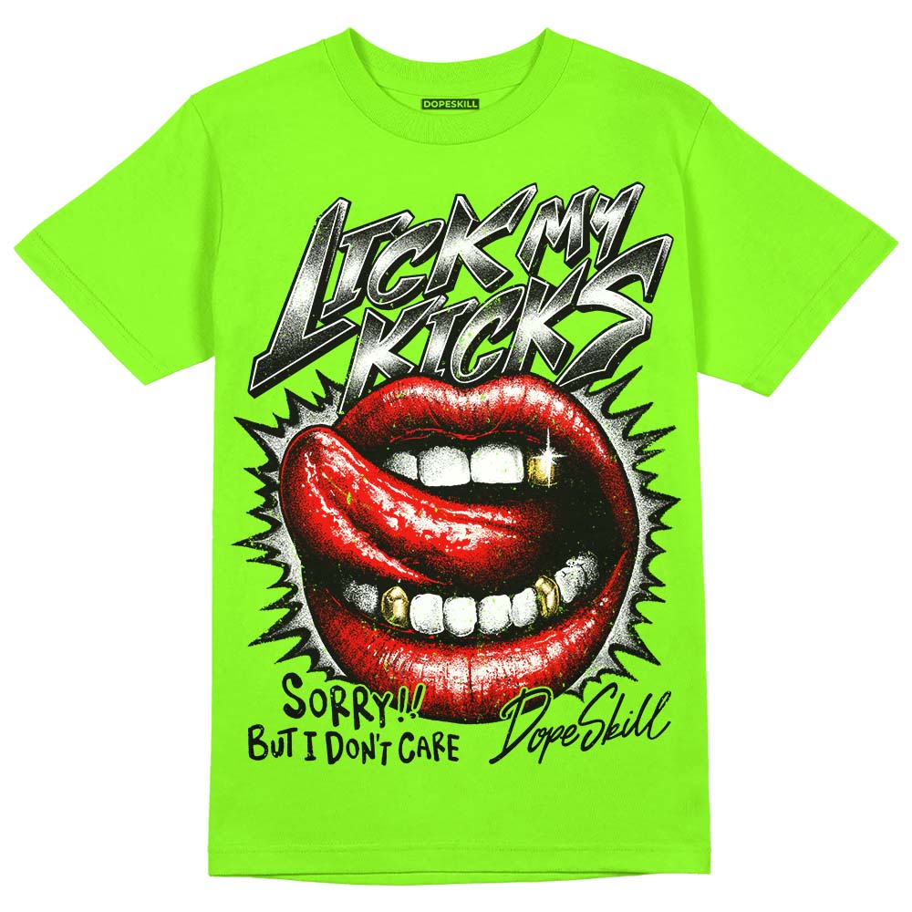 Neon Green Collection superstreetwear Neon Green T-shirt Lick My Kicks Graphic
