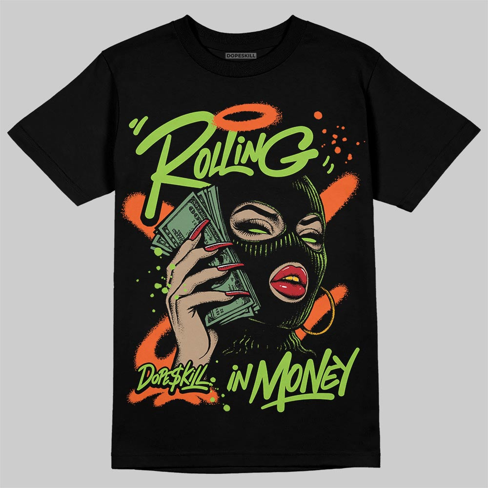 Neon Green Collection superstreetwear T-Shirt Rolling in Money Graphic