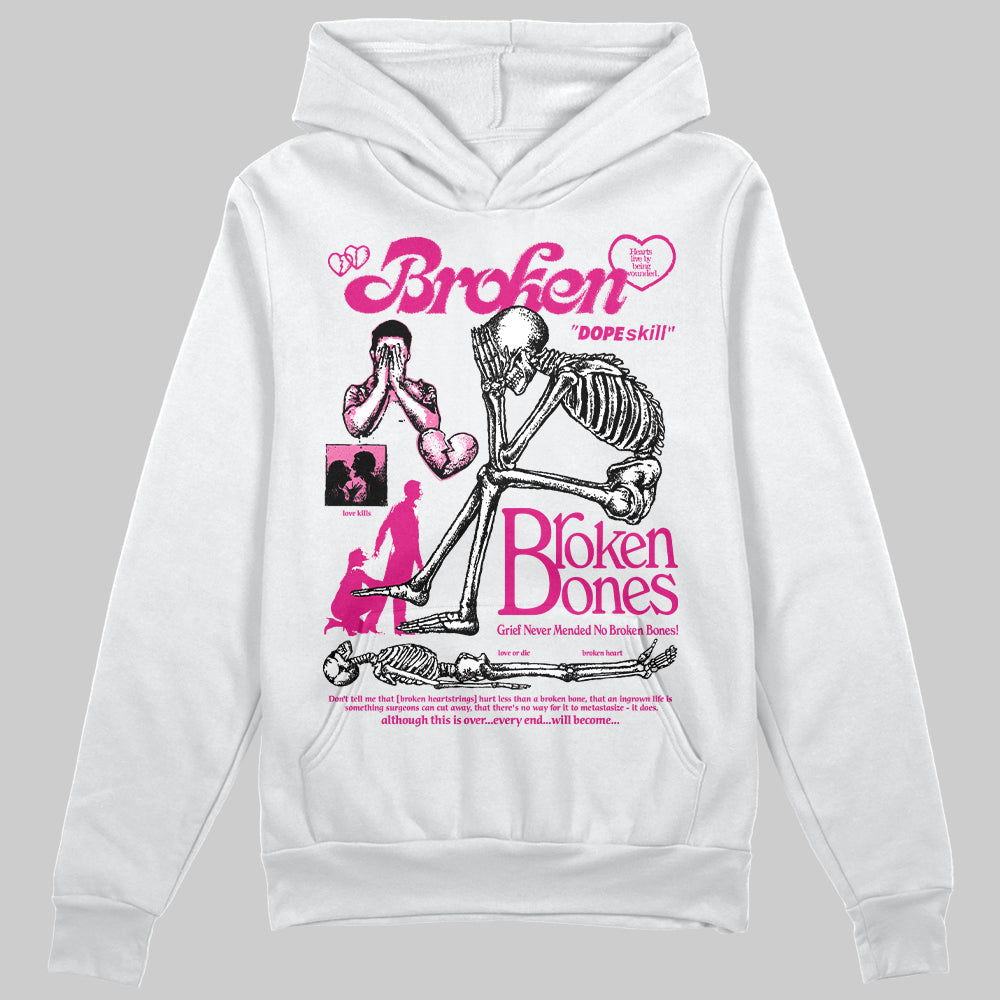 Rick RO Pink Leather Sneakers superstreetwear Hoodie Sweatshirt Broken Bones Graphic