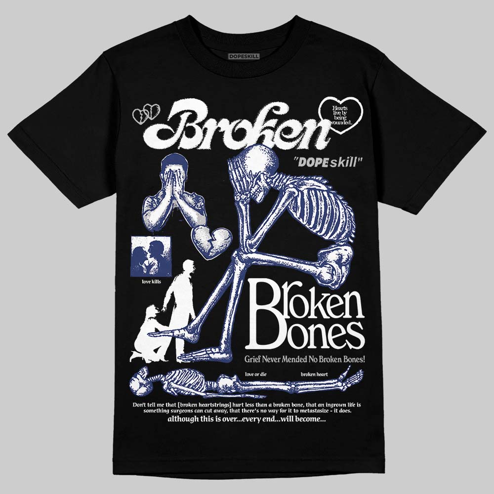Rare Air Deep Royal Blue 1s superstreetwear T-Shirt Broken Bones Graphic