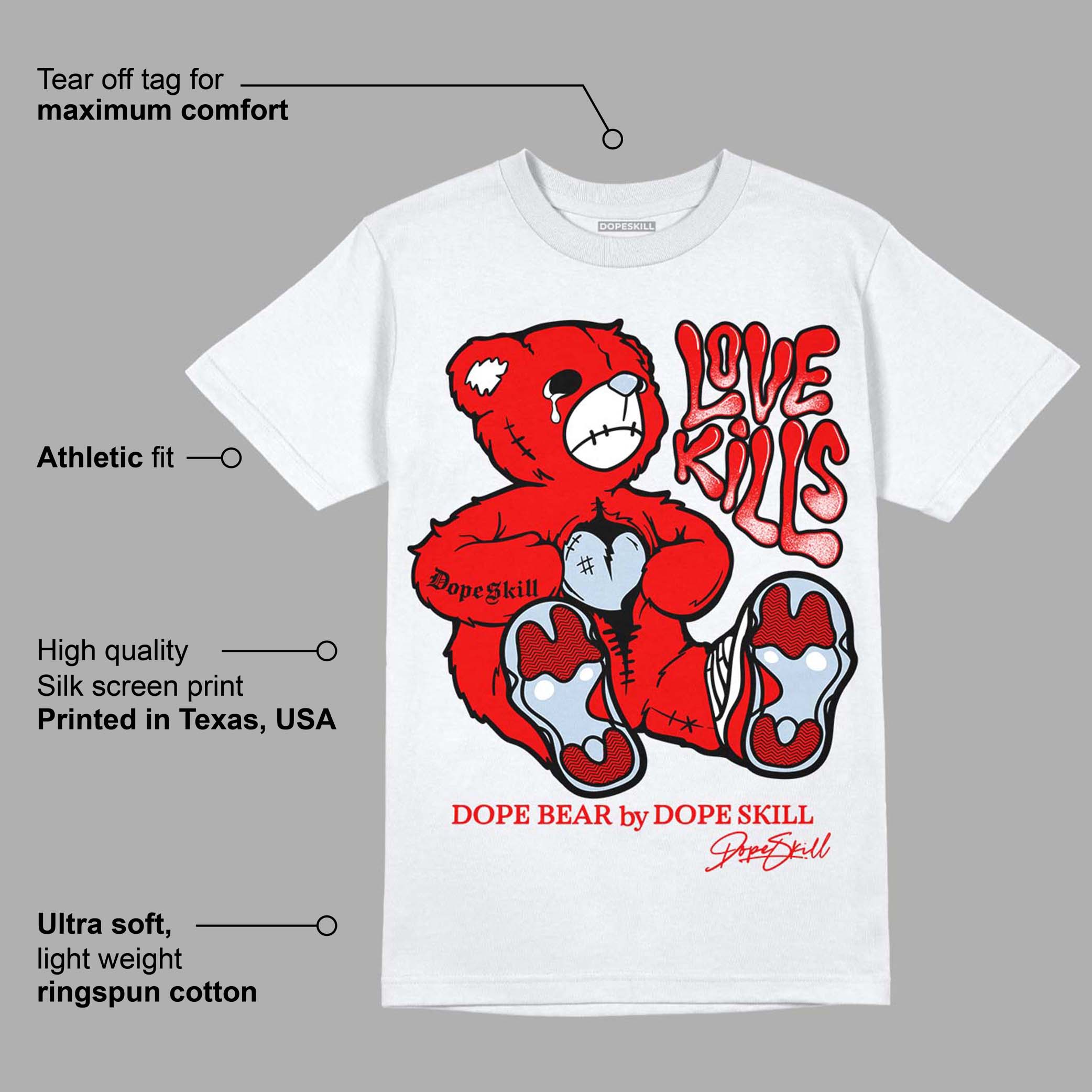 Cherry 11s superstreetwear T-Shirt Love Kills Graphic