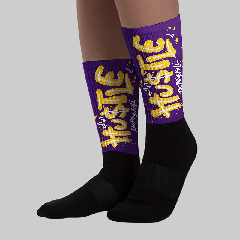 Field Purple 12s superstreetwear Sublimated Socks Hustle Graphic