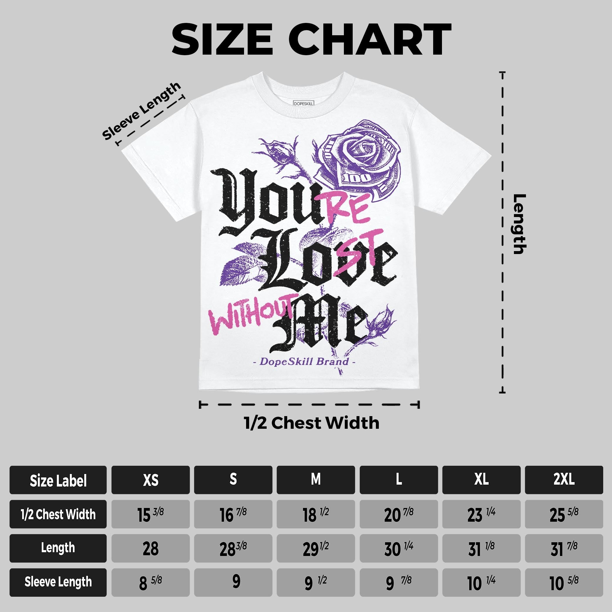 PURPLE Collection superstreetwear Oversize Print T-Shirt You're Lost Without Me Graphic