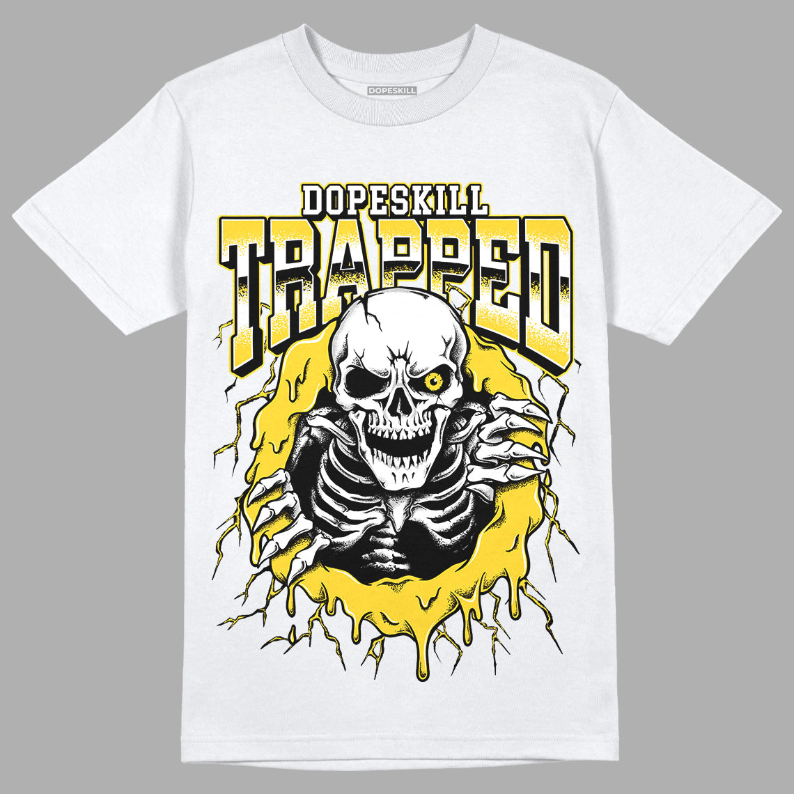 Black Tour Yellow AJ 4 Thunder superstreetwear T-Shirt Trapped Halloween Graphic