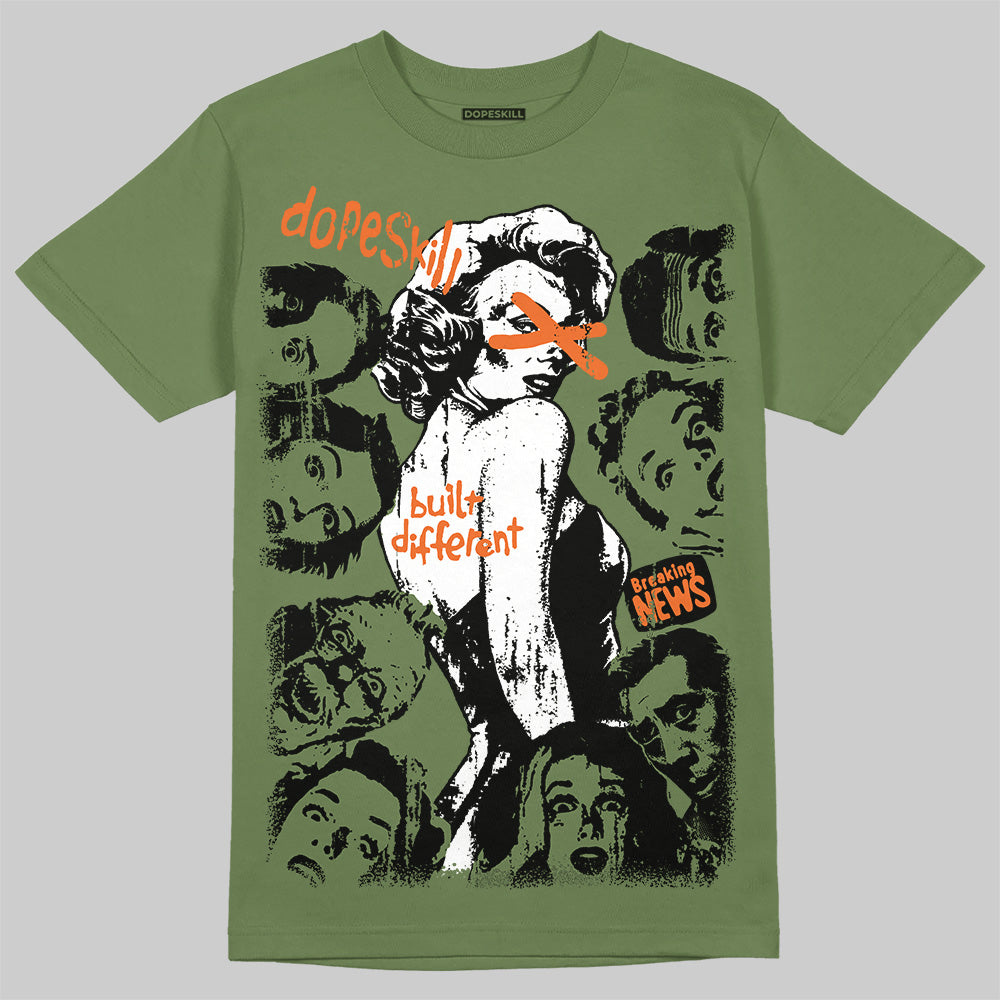 Olive Collection superstreetwear T-Shirt Built Different Graphic