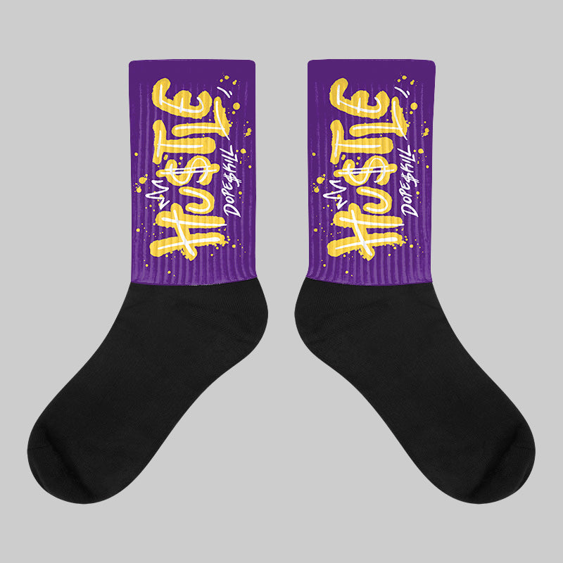 Field Purple 12s superstreetwear Sublimated Socks Hustle Graphic